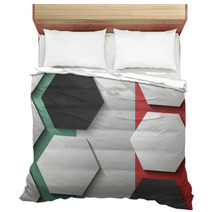Illustration Of Mexican Flag With Soccer Items Bedding 65580801