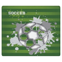 Illustration Of Soccer Ball Rugs 43560915