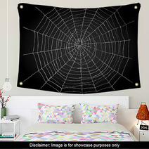 Illustration Of Spiderweb Wall Art 65217322