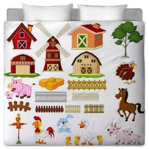Illustration Of The Things And Animals At The Farm Bedding 65150556