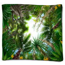 Illustration Of Tropical Forest Blankets 12119747