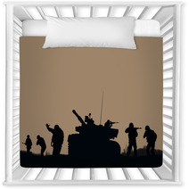 Illustration The Soldiers Going To Attack And Helicopters Nursery Decor 116814897
