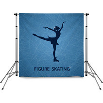 Illustration With Figure Skater Backdrops 58478119