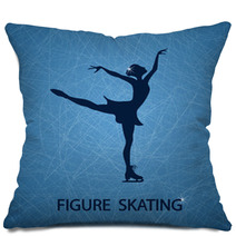 Illustration With Figure Skater Pillows 58478119