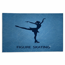 Illustration With Figure Skater Rugs 58478119