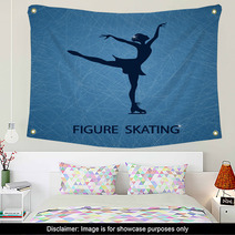 Illustration With Figure Skater Wall Art 58478119