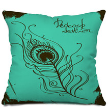 Illustration With Peacock Feather Pillows 57410652