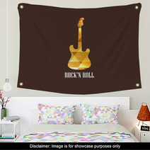 Illustration With The Diamond Guitar Icon Wall Art 56022928