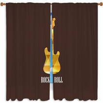 Illustration With The Diamond Guitar Icon Window Curtains 56022928
