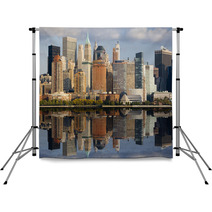 Image Of Lower Manhattan And The Hudson River. Backdrops 5126742