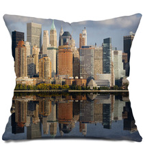 Image Of Lower Manhattan And The Hudson River. Pillows 5126742