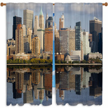 Image Of Lower Manhattan And The Hudson River. Window Curtains 5126742