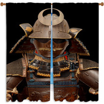 Image Of Samurai Armour On Black Window Curtains 37137523