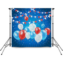 Independence Day Balloons And Confetti Backdrops 66444276