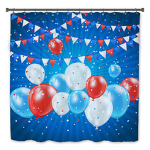 Independence Day Balloons And Confetti Bath Decor 66444276