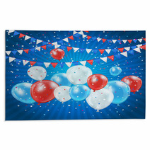 Independence Day Balloons And Confetti Rugs 66444276