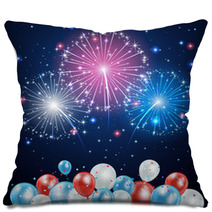 Independence Day Fireworks And Balloons Pillows 66543570