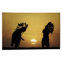 Indian At Sunset Rugs 74099425