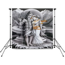 Indian God And Godess Shiv And Parvti  Backdrops 5743125