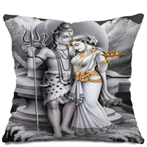 Indian God And Godess Shiv And Parvti  Pillows 5743125
