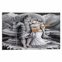 Indian God And Godess Shiv And Parvti  Rugs 5743125