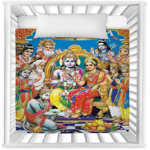 Indian God Bhagwan Ram With Whole Darbar Nursery Decor 3109165
