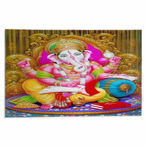 Indian God Ganesh Ji Rugs 10414026