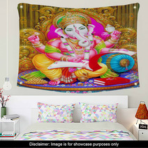 Indian God Ganesh Ji Wall Art 10414026