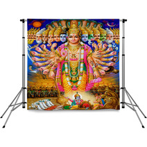 Indian God Krishna In Virat Roop Backdrops 3108913