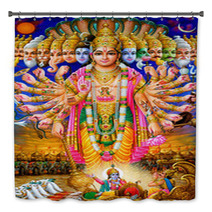 Indian God Krishna In Virat Roop Bath Decor 3108913