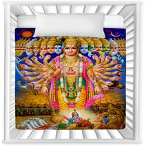 Indian God Krishna In Virat Roop Nursery Decor 3108913