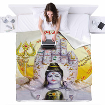 Indian God Shiv  Or Bhola Nath Blankets 3109278