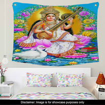 Indian Godess Saraswate Maa Wall Art 3109668
