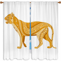 Indian Tiger Window Curtains 66710031