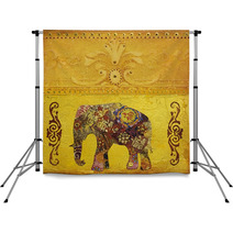 Indischer Elefant Gemalt Backdrops 19595170