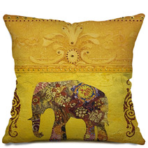 Indischer Elefant Gemalt Pillows 19595170