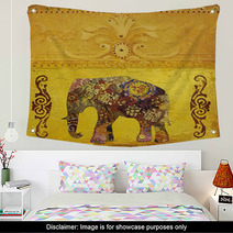Indischer Elefant Gemalt Wall Art 19595170