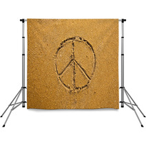 Inscription On In Texture Of Sand: A Symbol Pacifik Backdrops 53772067