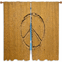 Inscription On In Texture Of Sand: A Symbol Pacifik Window Curtains 53772067