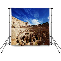 Inside Of Colosseum In Rome, Italy Backdrops 39316600