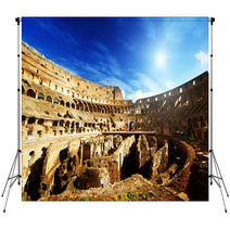 Inside Of Colosseum In Rome, Italy Backdrops 41312913