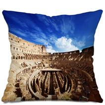 Inside Of Colosseum In Rome, Italy Pillows 39316600
