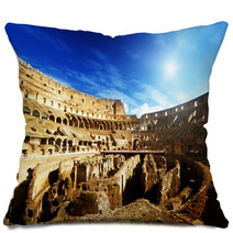 Inside Of Colosseum In Rome, Italy Pillows 41312913