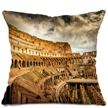 Inside Of Colosseum In Rome, Italy Pillows 59398873