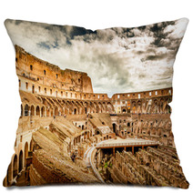 Inside Of Colosseum In Rome, Italy Pillows 59398878