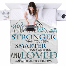 Inspirational Reminder Quotes Blankets 84776226