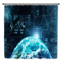 Internet Connection In Outer Space Bath Decor 74159744