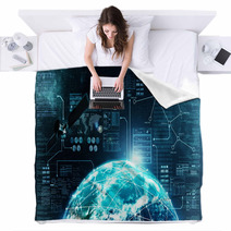 Internet Connection In Outer Space Blankets 74159744