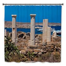 Ionian Column Capital, Architectural Detail On Delos Island, Gre Bath Decor 68449100