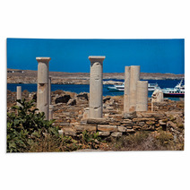 Ionian Column Capital, Architectural Detail On Delos Island, Gre Rugs 68449100